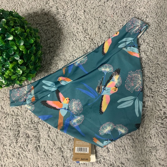 Patagonia Parrots Teal Bikini Bottom Size M - Picture 4 of 4